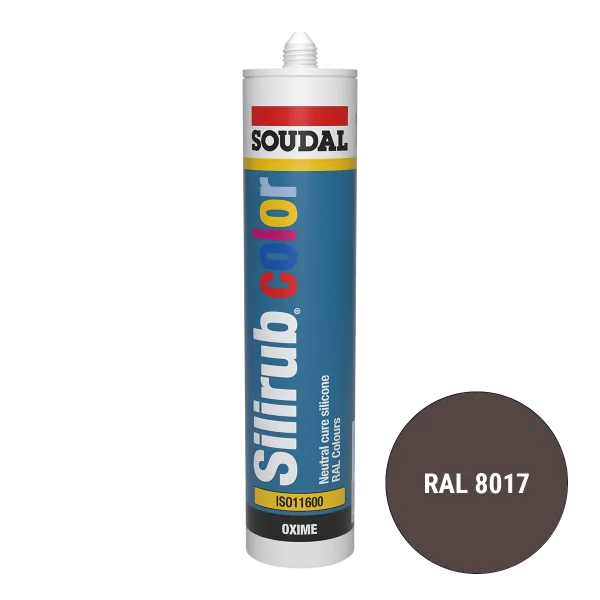 Soudal Silirub Color Siliconenkit RAL 8017 300ml