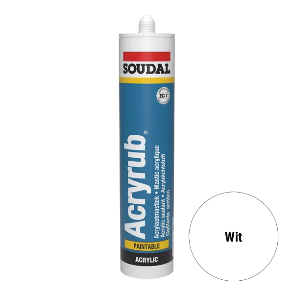 Soudal Acryrub Acrylaatkit Wit 310ml