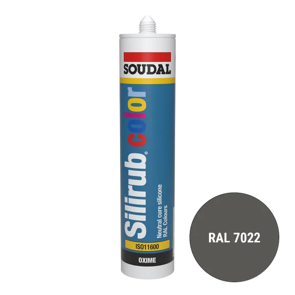 Soudal Silirub Color Siliconenkit RAL 7022 300ml