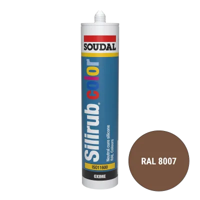 Soudal Silirub Color Siliconenkit RAL 8007 300ml