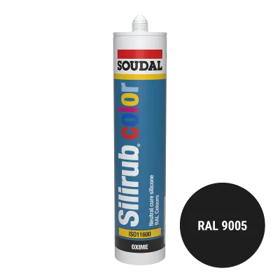 Soudal Silirub Color Siliconenkit RAL 9005 300ml