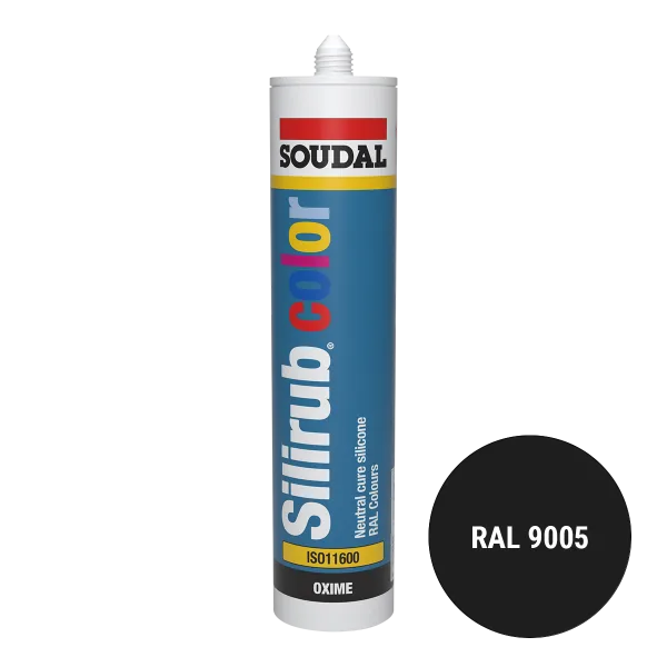 Soudal Silirub Color Siliconenkit RAL 9005 300ml