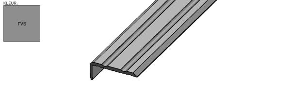 Co-pro hoekprofiel zelfklevend 10mm rvs
