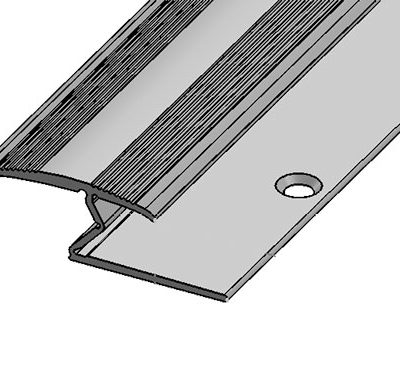 Co-pro tapijtprofiel dubbel rvs