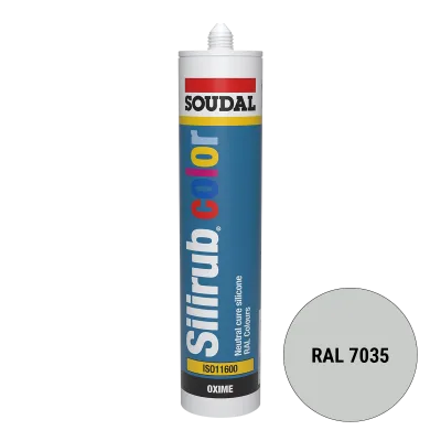 Soudal Silirub Color Siliconenkit RAL 7035 300ml