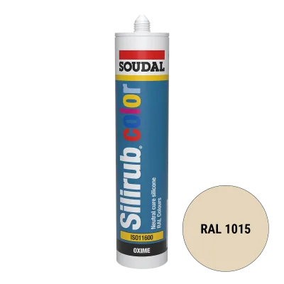 Soudal Silirub Color Siliconenkit RAL 1015 300ml