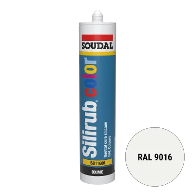 Soudal Silirub Color Siliconenkit RAL 9016 300ml