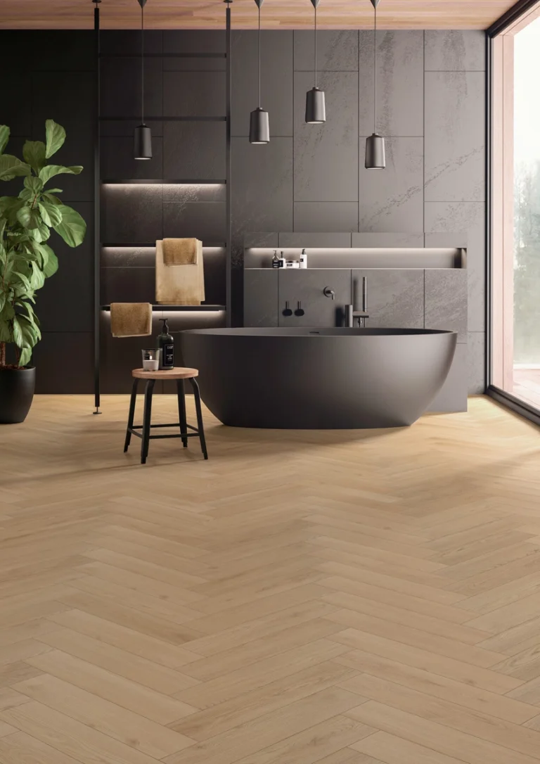 Floer Hybride Laminaat Visgraat - Zandgrijs Eiken