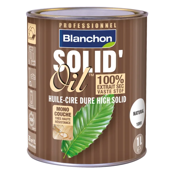 Blanchon Solid'Oil hardwaxolie naturel 100% 1 L