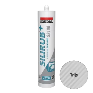 Soudal Siliconenkit Transparant grijs/trijs 300 ml