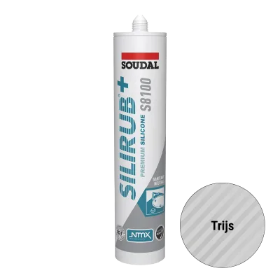 Soudal Siliconenkit Transparant grijs/trijs 300 ml