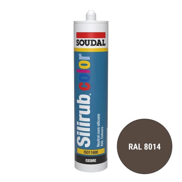 Soudal Silirub Color Siliconenkit RAL 8014 300ml