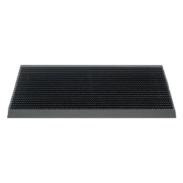 Luxe buitenmat zwart met antraciet strip 50 x 80cm