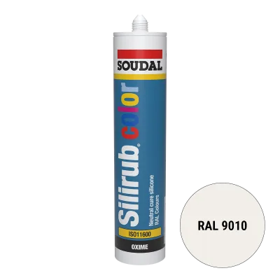 Soudal Silirub Color Siliconenkit RAL 9010 300ml