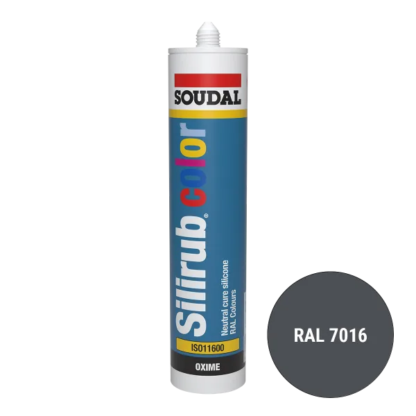 Soudal Silirub Color Siliconenkit RAL 7016 300ml