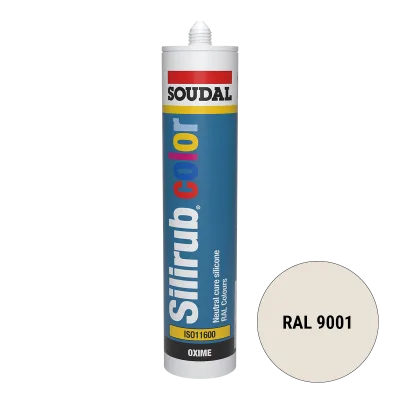 Soudal Silirub Color Siliconenkit RAL 9001 300ml